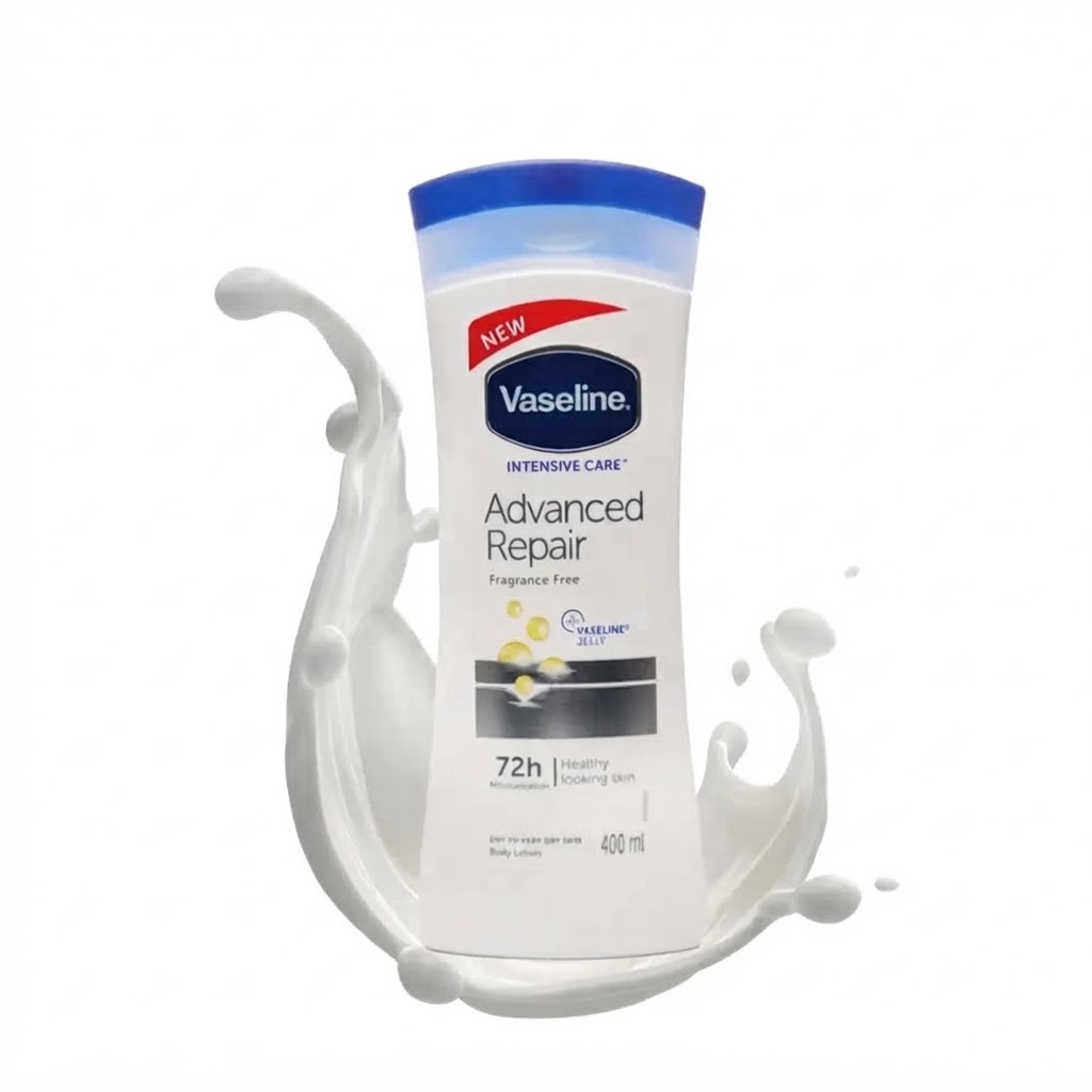 لوسیون بدن وازلین ترمیم کننده پوست خشک Advanced Repair 400ml